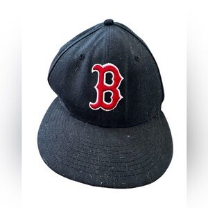 Boston Red Sox MLB Authentic New Era 59FIFTY Fitted Cap - black B Logo 7 1/8.